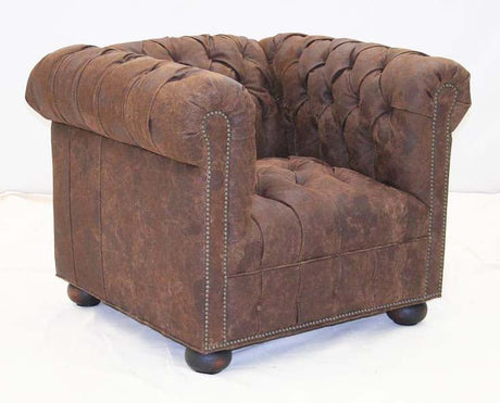 Old Hickory Tannery Weathered Leather Club Chair – Western Passion