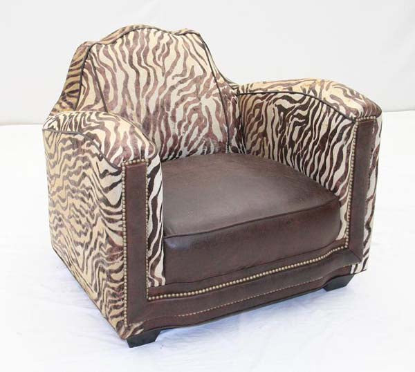 Old Hickory Tannery Wild Baby Zebra Chair