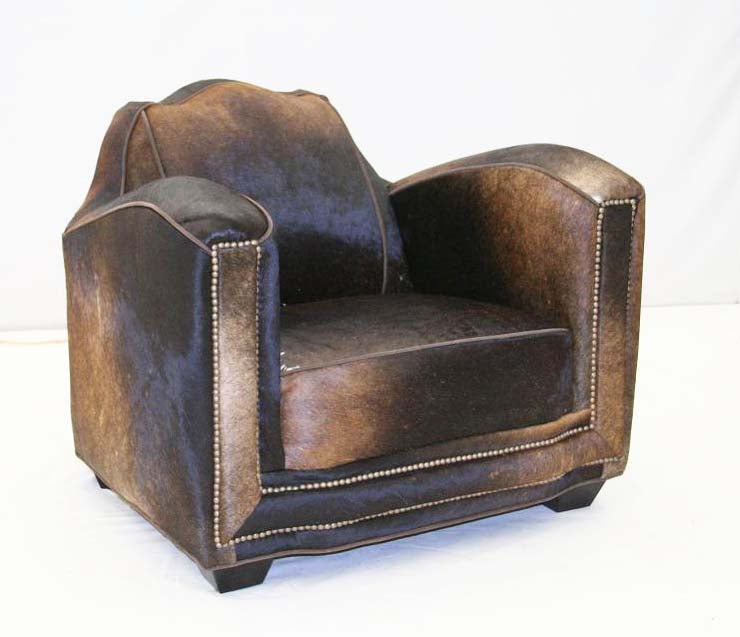 Old Hickory Tannery Watusi Hair on Hide Chair