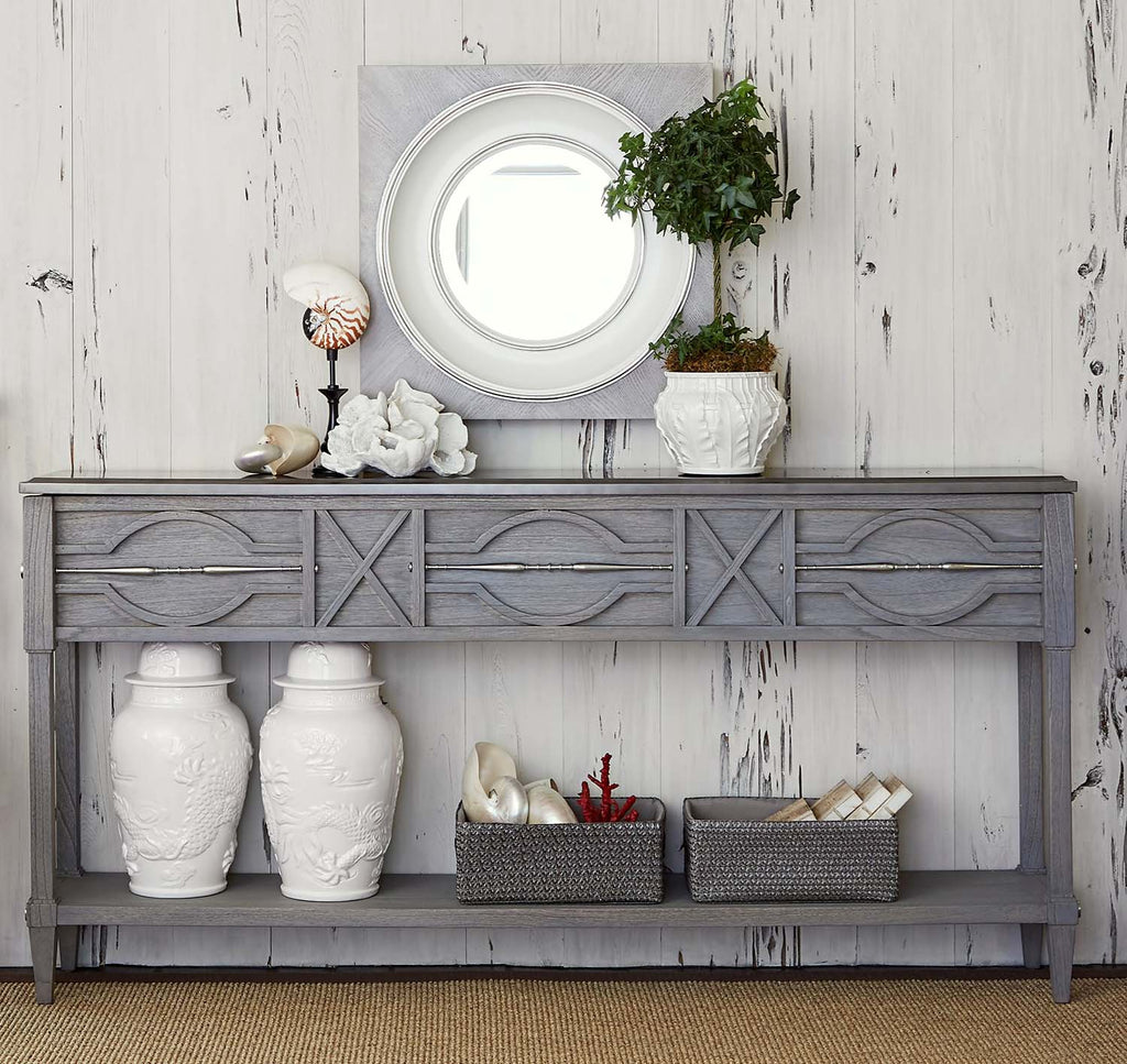 Ambella Home Spindle Console Weathered Grey