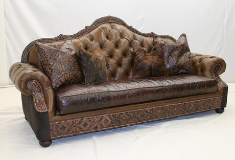 Old Hickory Tannery Loredo-Whiskey Western Sofa – Western Passion