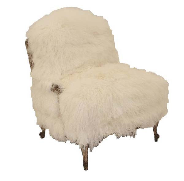 Old Hickory Tannery Lamb Hair Chair
