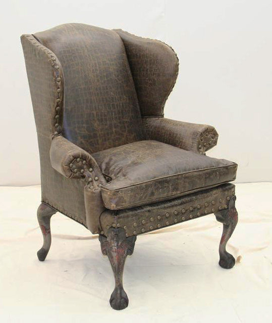 Old Hickory Tannery Swamp Croc Wingback Chair