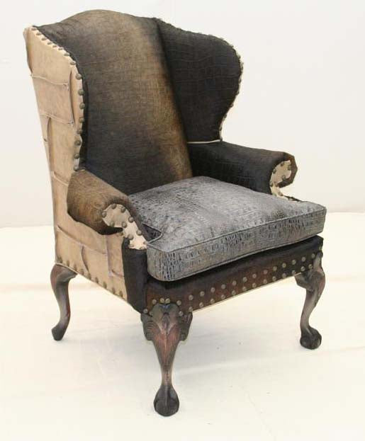 Old Hickory Tannery Fusion Gator Wing Chair