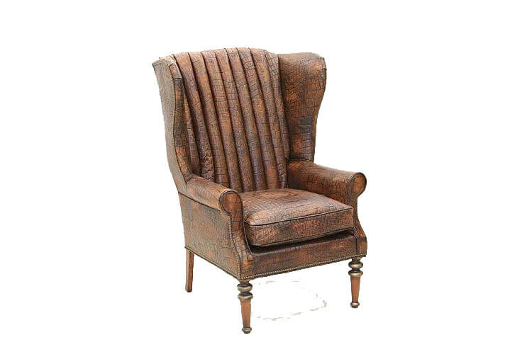 Old Hickory Tannery Sundance Embossed Western Wing Chair