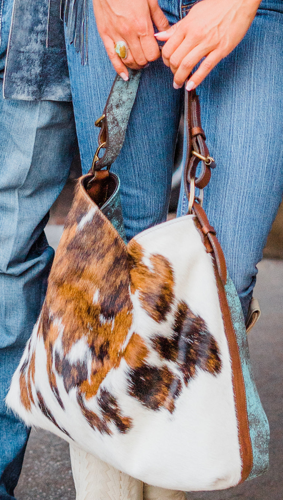 Hair on shop hide bag