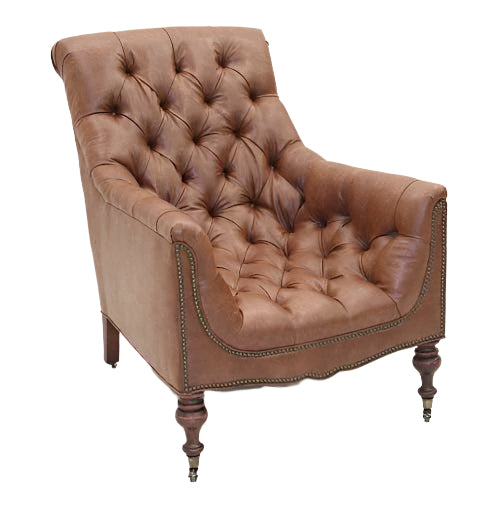 Old Hickory Tannery Leather Fireside Club Chair - Main Image