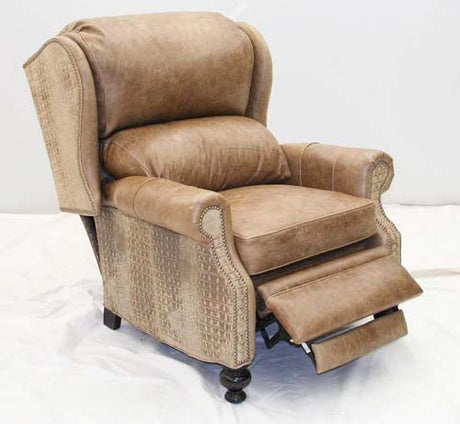 Old Hickory Tannery Wingback Leather Western Recliner – Western