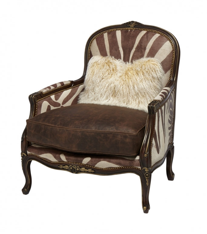 Massoud Exotic Zebra Accent Chair