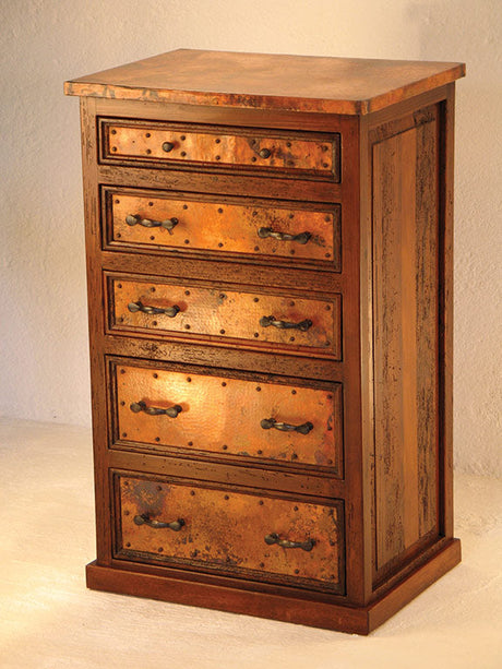 Copper Highboy 5 Drawer Dresser – Western Passion