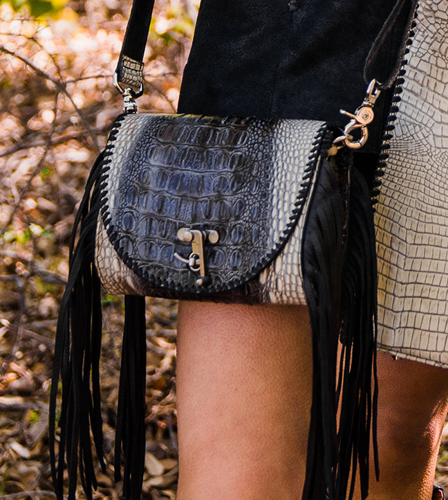 fringe crossbody bag with