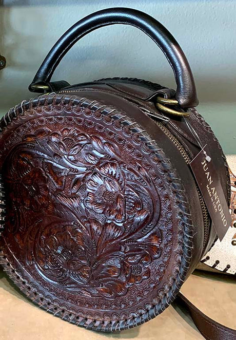 Juan Antonio Tooled Leather Canteen Shoulder Bag – Western Passion