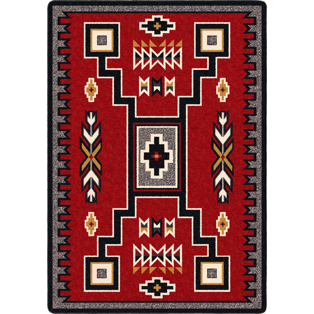 Old Crow Southwest Area Rug - Red