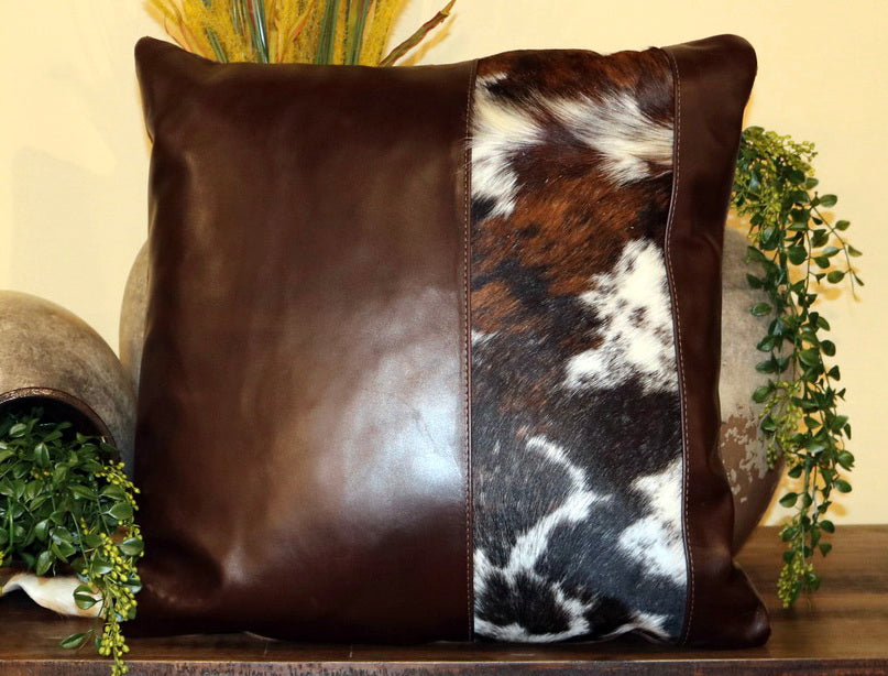 Leather Accent Pillow – Western Passion