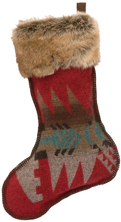 Wooded River Yellowstone Christmas Stocking
