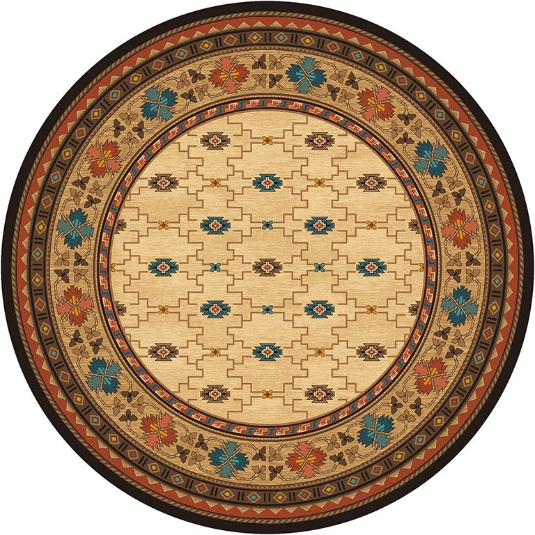 Rustic Charm Round Western Area Rug Design – Western Passion