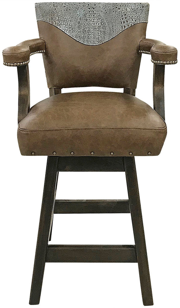 Axis Hide Swivel Barstool 