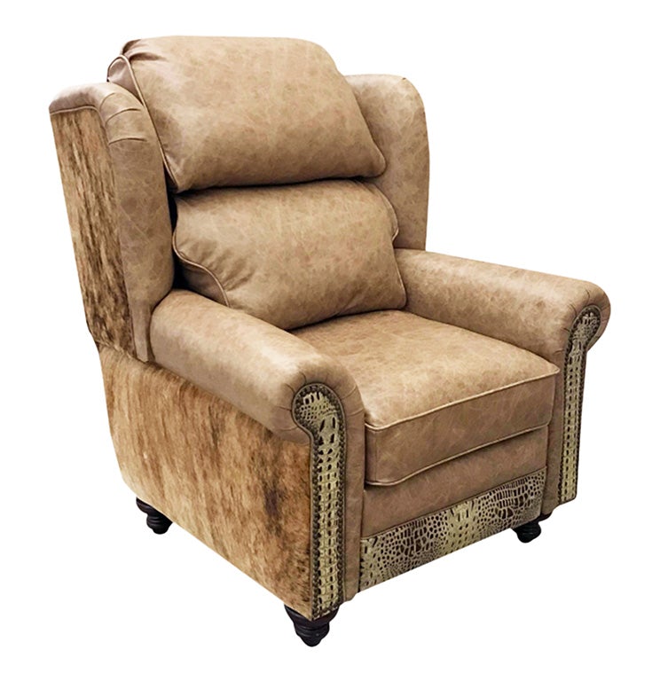 Cowhide swivel 2025 chair