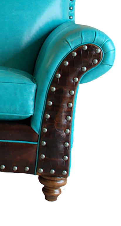 Turquoise Trail Leather Sofa
