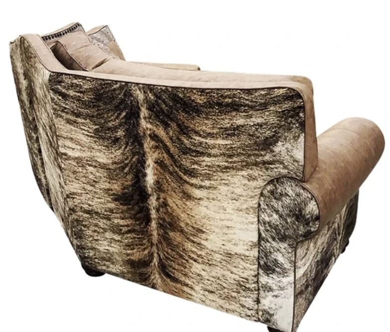 Pinto Curved Western Cowhide Sofa