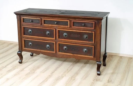 Frederico Carved Leather Dresser  Western Passion