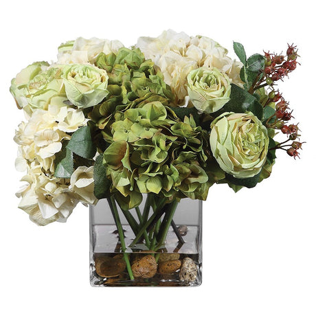 hydrangea succulent bouquet Hydrangea Bouquet – Western Passion